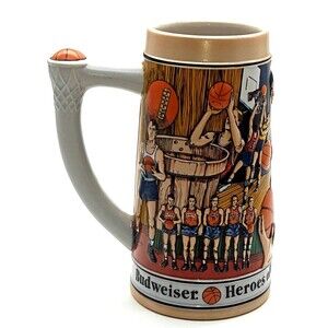 VTG Basketball BUDWEISER Sports Series HEROES OF THE HARDWOOD STEIN 1991